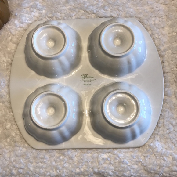 Princess House Pavillion mini Bundt pan Ivory stoneware - Picture 2 of 6